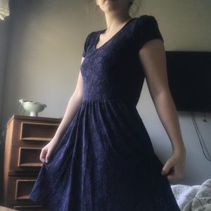 Black and Purple Rose designed dress